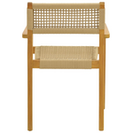 Πολυθρόνα Lengan Pakoworld Σκελετός Teak Ξύλο σε Φυσική Απόχρωση-Μπεζ Σχοινί 54x52x80εκ