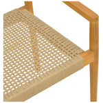 Πολυθρόνα Lengan Pakoworld Σκελετός Teak Ξύλο σε Φυσική Απόχρωση-Μπεζ Σχοινί 54x52x80εκ