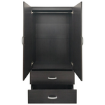 Ντουλάπα Δίφυλλη με 2 Συρτάρια Lego Pakoworld σε Wenge Απόχρωση 80x42x180εκ