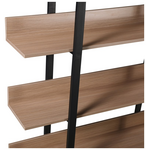 Βιβλιοθήκη Boderta Pakoworld σε Sonoma-Μαύρη Απόχρωση 120x30x190εκ