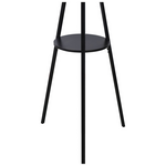 Καλόγερος Denner Pakoworld Μέταλλο σε Μαύρη Απόχρωση 48.5x48.5x180εκ