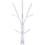 Καλόγερος Denner Pakoworld Μέταλλο σε Λευκή Απόχρωση 48.5x48.5x180εκ