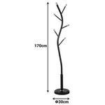 Καλόγερος Portu Pakoworld Μέταλλο σε Μαύρη-Φυσική Απόχρωση Φ30x170εκ