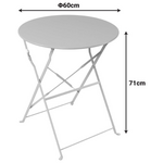 Τραπεζι Bistro Pakoworld Μεταλλικό Αναδιπλούμενο σε Μέντα Απόχρωση Φ60x71εκ