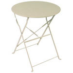 Τραπεζι Bistro Pakoworld Μεταλλικό Αναδιπλούμενο σε Μπεζ Απόχρωση Φ60x71εκ