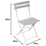 Καρέκλα Bistro Pakoworld Μεταλλική Αναδιπλούμενη σε Απόχρωση Terracotta 42x46x82εκ