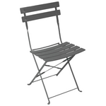Καρέκλα Bistro Pakoworld Μεταλλική Αναδιπλούμενη σε Ανθρακί Απόχρωση 42x46x82εκ