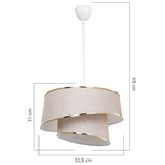 Φωτιστικό Οροφής Μονόφωτο pwl-1127 Pakoworld ε27 Μπεζ-Χρυσό-Λευκό Φ32.5x65εκ