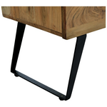 Μπουφές Imena Pakoworld Μασίφ Ξύλο Acacia σε Φυσική Απόχρωση με Μαύρα Μεταλλικά Πόδια 148x43.5x86εκ