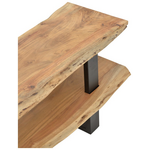 Έπιπλο Τηλεόρασης Fuji Pakoworld Μασίφ Ξύλο Ακακίας σε Φυσική Απόχρωση με Μαύρα Μεταλλικά Πόδια 140x40x52εκ