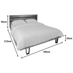 Κρεβάτι Imena Pakoworld Διπλό Μασίφ Ξύλο σε Φυσική Απόχρωση 160x200εκ