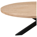 Τραπέζι Fardy Pakoworld Μασίφ Ξύλο Mango σε Φυσική Απόχρωση με Μαύρα Μεταλλικά Πόδια 220x100x76εκ