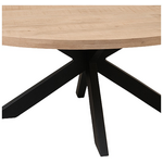 Τραπέζι Fardy Pakoworld Μασίφ Ξύλο Mango σε Φυσική Απόχρωση με Μαύρα Μεταλλικά Πόδια 220x100x76εκ