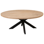 Τραπέζι Fardy Pakoworld Μασίφ Ξύλο Mango σε Φυσική Απόχρωση με Μαύρα Μεταλλικά Πόδια 220x100x76εκ