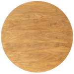 Τραπέζι Charmy Pakoworld Μασίφ Ξύλο Mango σε Φυσική Απόχρωση Φ130x76εκ