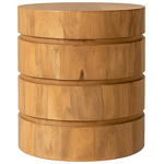 Τραπέζι Charmy Pakoworld Μασίφ Ξύλο Mango σε Φυσική Απόχρωση Φ130x76εκ