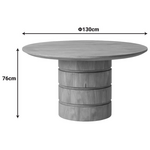 Τραπέζι Charmy Pakoworld Μασίφ Ξύλο Mango σε Φυσική Απόχρωση Φ130x76εκ