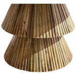 Τραπέζι Σαλονιού Havai Pakoworld Μασίφ Ξύλο Mango σε Φυσική Απόχρωση κ Λευκή Επιφάνεια Μαρμάρου Φ80x45εκ