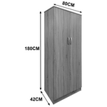 Ντουλάπα Δίφυλλη Lego Pakoworld σε Λευκή Απόχρωση 80x42x180εκ