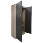 Ντουλάπα Δίφυλλη Lego Pakoworld σε Sonoma-Ανθρακί Απόχρωση 80x42x180εκ