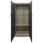 Ντουλάπα Δίφυλλη Lego Pakoworld σε Sonoma-Ανθρακί Απόχρωση 80x42x180εκ