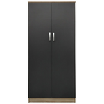 Ντουλάπα Δίφυλλη Lego Pakoworld σε Sonoma-Ανθρακί Απόχρωση 80x42x180εκ