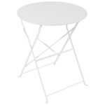 Τραπεζαρία Bistro Pakoworld σετ 3τεμ Μεταλλική Αναδιπλούμενη σε Λευκή Απόχρωση Φ60x71εκ