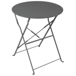 Τραπεζαρία Bistro Pakoworld σετ 3τεμ Μεταλλική Αναδιπλούμενη σε Ανθρακί Απόχρωση Φ60x71εκ