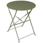 Τραπεζαρία Bistro Pakoworld σετ 3τεμ Μεταλλική Αναδιπλούμενη σε Λαδί Απόχρωση Φ60x71εκ