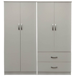 Ντουλάπα Τετράφυλλη Lego Pakoworld Λευκή 160x42x180εκ