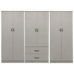 Ντουλάπα Εξάφυλλη Lego i Pakoworld Λευκή 240x42x180εκ