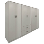 Ντουλάπα Εξάφυλλη Lego i Pakoworld Λευκή 240x42x180εκ