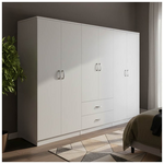 Ντουλάπα Εξάφυλλη Lego i Pakoworld Λευκή 240x42x180εκ