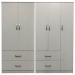 Ντουλάπα Πεντάφυλλη Lego Pakoworld Λευκή 170x42x180εκ