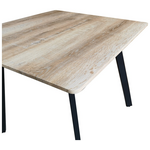 Τραπέζι Squaro Pakoworld Sonoma mdf με Μαύρα Μεταλλικά Πόδια 80x80x75εκ