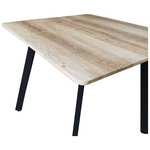 Τραπέζι Squaro Pakoworld Sonoma mdf με Μαύρα Μεταλλικά Πόδια 80x80x75εκ