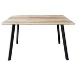 Τραπέζι Squaro Pakoworld Sonoma mdf με Μαύρα Μεταλλικά Πόδια 120x70x75εκ