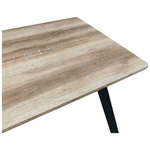 Τραπέζι Squaro Pakoworld Sonoma mdf με Μαύρα Μεταλλικά Πόδια 120x70x75εκ