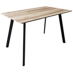 Τραπέζι Squaro Pakoworld Sonoma mdf με Μαύρα Μεταλλικά Πόδια 120x70x75εκ