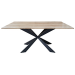 Τραπέζι Aragne Pakoworld Sonoma mdf με Μαύρα Μεταλλικά Πόδια 160x90x75εκ