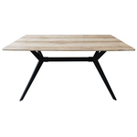 Τραπέζι Ezali Pakoworld Sonoma mdf με Μαύρα Μεταλλικά Πόδια 140x80x75εκ