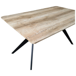 Τραπέζι Ezali Pakoworld Sonoma mdf με Μαύρα Μεταλλικά Πόδια 140x80x75εκ