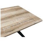 Τραπέζι Ezali Pakoworld Sonoma mdf με Μαύρα Μεταλλικά Πόδια 140x80x75εκ