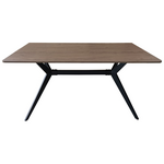 Τραπέζι Ezali Pakoworld mdf Καρυδί με Μαύρα Μεταλλικά Πόδια 140x80x75εκ