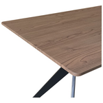 Τραπέζι Ezali Pakoworld mdf Καρυδί με Μαύρα Μεταλλικά Πόδια 140x80x75εκ