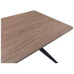 Τραπέζι Ezali Pakoworld mdf Καρυδί με Μαύρα Μεταλλικά Πόδια 140x80x75εκ