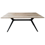 Τραπέζι Ezali Pakoworld Sonoma mdf με Μαύρα Μεταλλικά Πόδια 160x90x75εκ