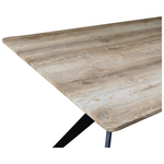 Τραπέζι Ezali Pakoworld Sonoma mdf με Μαύρα Μεταλλικά Πόδια 160x90x75εκ