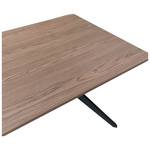 Τραπέζι Ezali Pakoworld Καρυδί mdf με Μαύρα Μεταλλικά Πόδια 160x90x75εκ