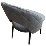 Καρέκλα Lovingo Pakoworld Βελούδο Ανθρακί με Μαύρα Μεταλλικά Πόδια 50x47x85.5εκ